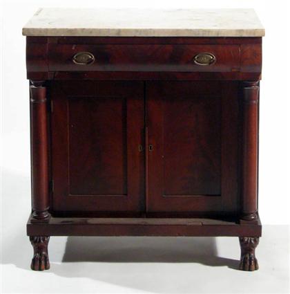 Classical mahogany marble top stand