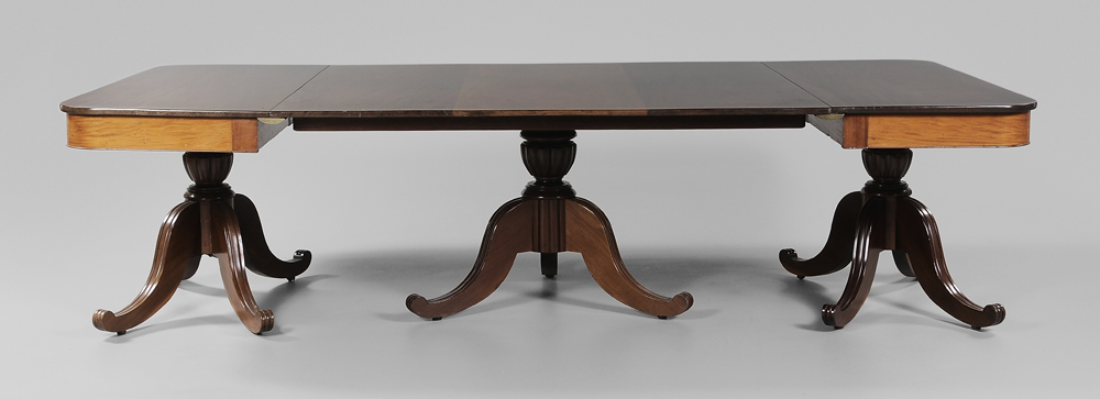 Classical Mahogany Three-Pedestal