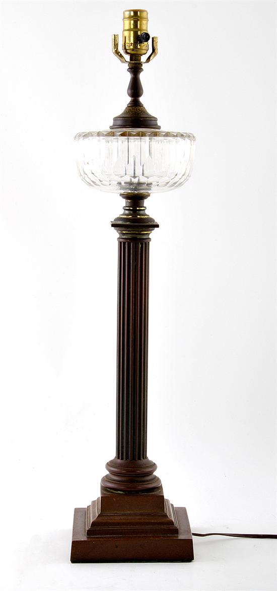 Classical oil lamp converted to