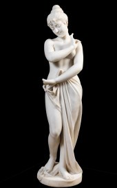 CLASSICAL SEMI-NUDE FEMALE MAR