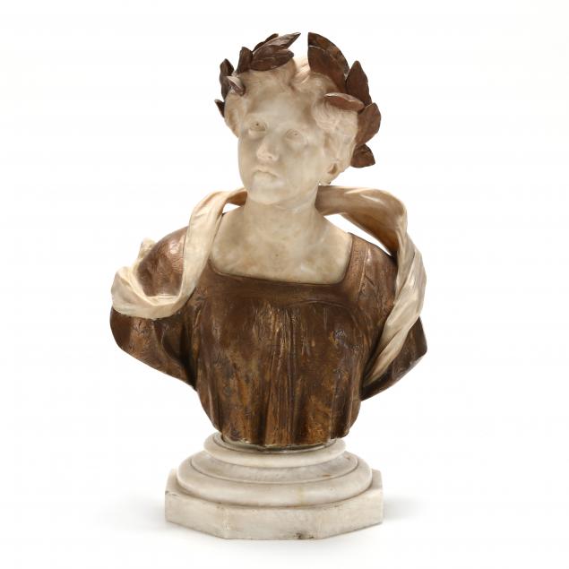 CLASSICAL STYLE ALABASTER BUST OF A