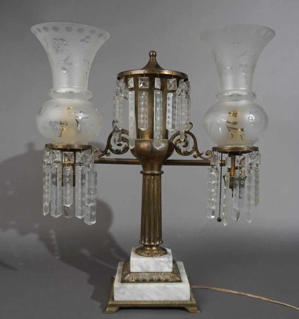 CLASSICAL STYLE BRASS AND MARBLE