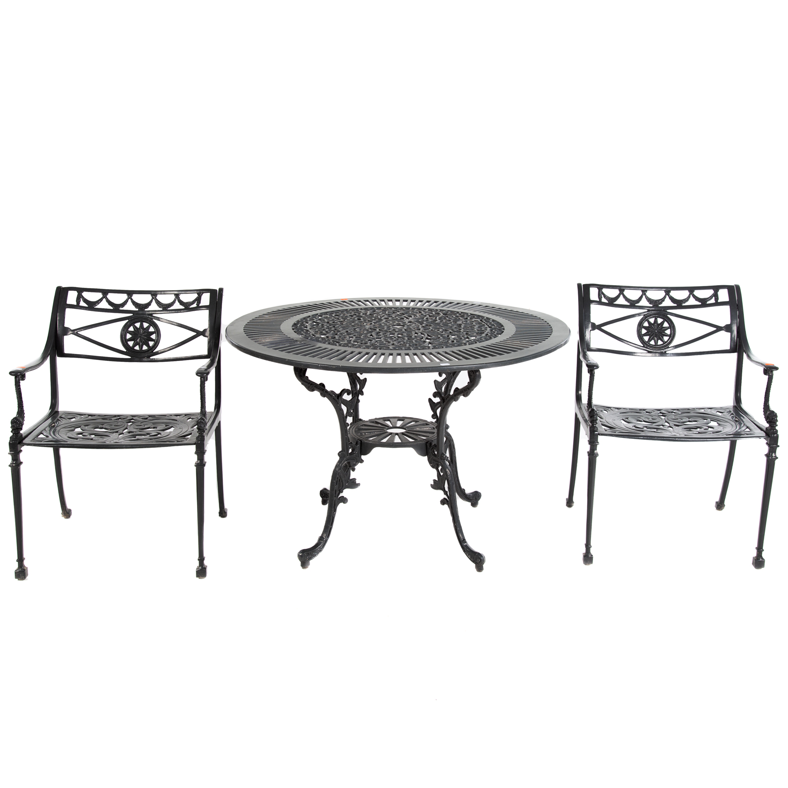 CLASSICAL STYLE METAL PATIO TABLE &