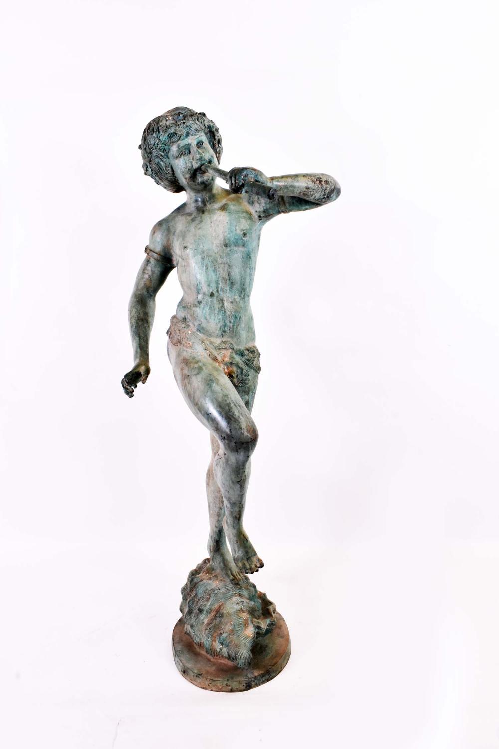 CLASSICAL STYLE PATINATED BRONZE OF