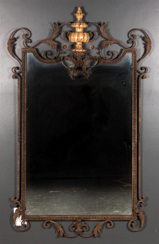 Classical style patinated metal and