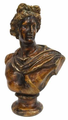 CLASSICAL STYLE RESIN BUST APOLLO