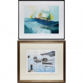 CLAUDE GAVEAU, (2) LITHOGRAPHS