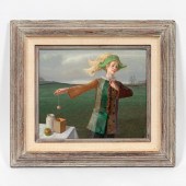 CLAUDE HARRISON, FIGURAL PAINT