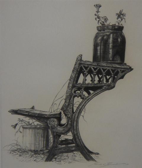 Claude W. Bernardin, pencil sketch,