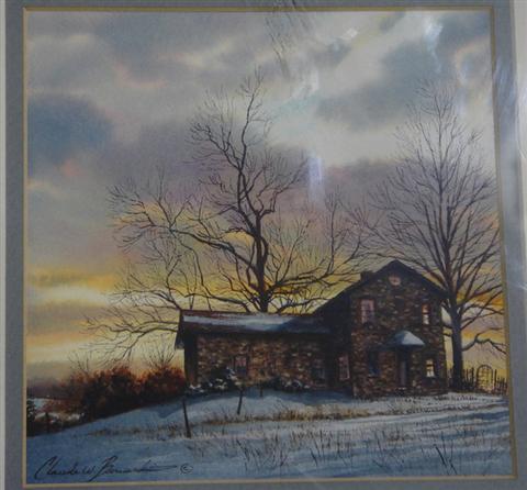 Claude W. Bernardin, print of stone
