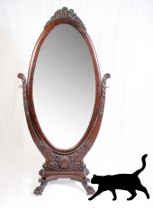 CLAW FOOT CHEVAL MIRROR: Large