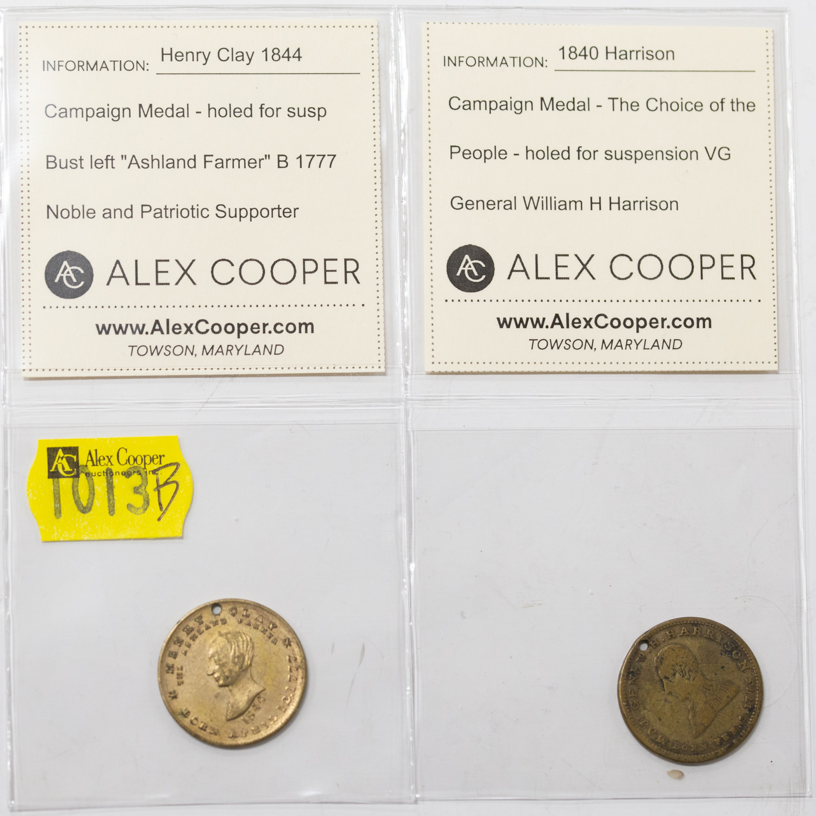 CLAY (1844) & HARRISON (1840)