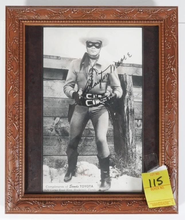 CLAYTON MOORE LONE RANGER SIGNED