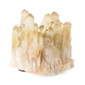 CLEAR AND CLOUDY QUARTZ CLUSTE