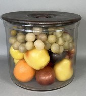 CLEAR BLOWN GLASS STORE JAR WI