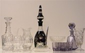 Clear cut glass  eighteen piec