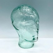 CLEAR GLASS HEAD MANNEQUIN WIG