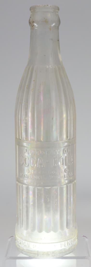CLEAR GLASS SODA BOTTLE, KEY WEST