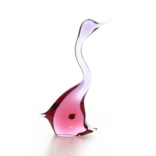 CLEAR PINK MURANO GLASS SCULPTURE