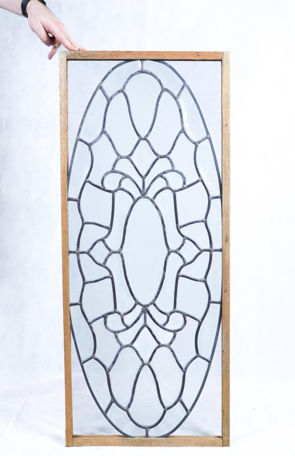 CLEAR STAINED GLASS WINDOW