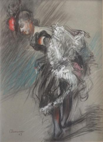 CLEMENS Paul. Chalk & Pastel of