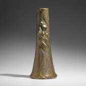 Clément Massier. Tall vase wit