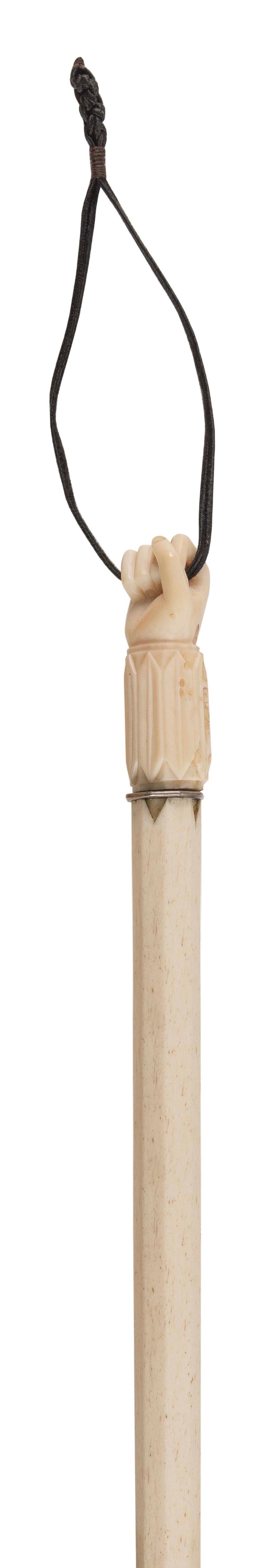 CLENCHED FIST WALKING STICK 19TH