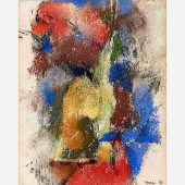 CLEVE GRAY 1961 MIXED MEDIA PA
