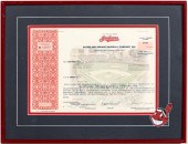 CLEVELAND INDIANS STOCK CERTIF