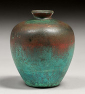 CLEWELL #363 COPPER CLAD VASE