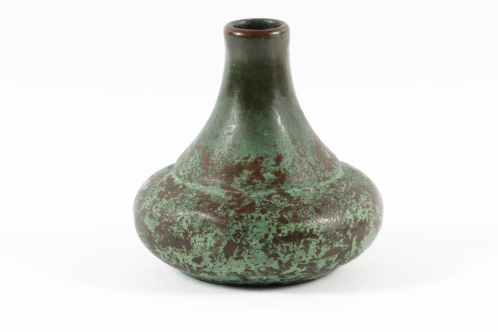 CLEWELL COPPER CLAD CABINET VASE, 3