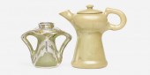 Clifton Pottery. teapot and va