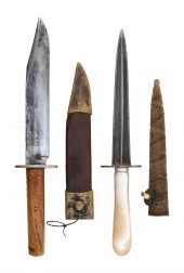 CLIP POINT BLADE BONE-HANDLED