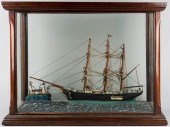 CLIPPER SHIP MODEL AND LIGHTHO