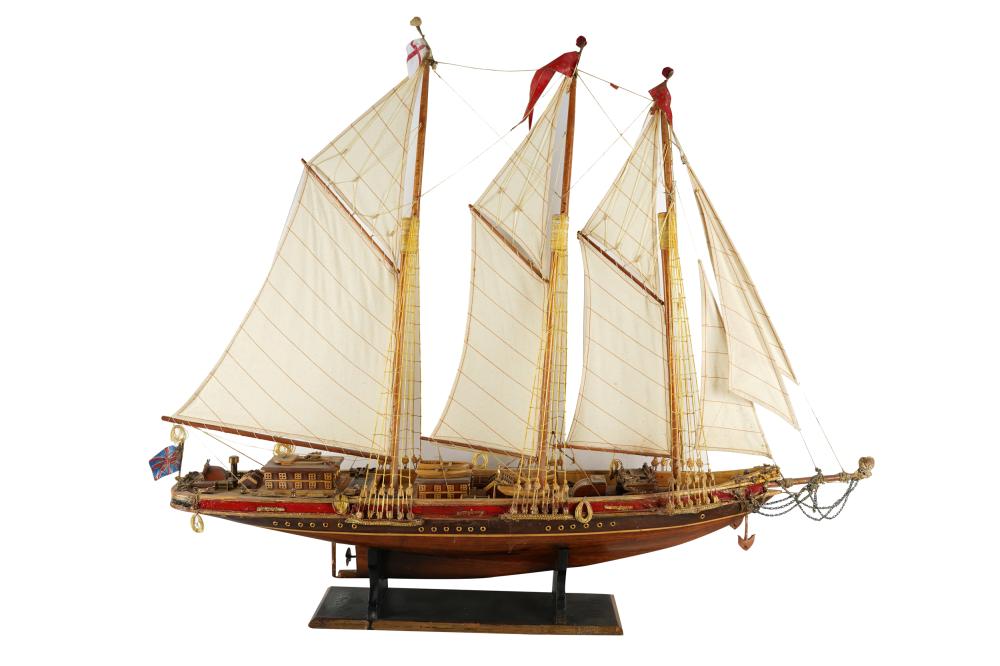 CLIPPER SHIP MODELpainted wood,