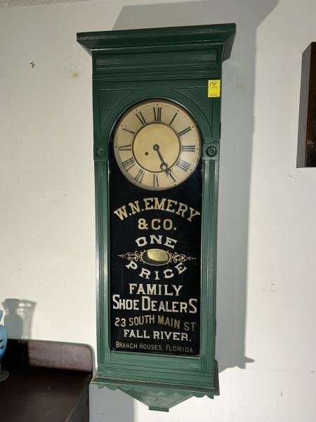 CLOCK, ADVERTISING, W. N. EMERY &
