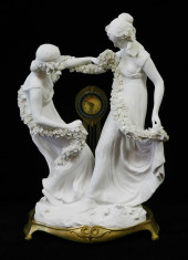 CLOCK: CLOCK WITH LARGE BISQUE