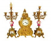 CLOCK: MANTLE CLOCK AND TWO CA