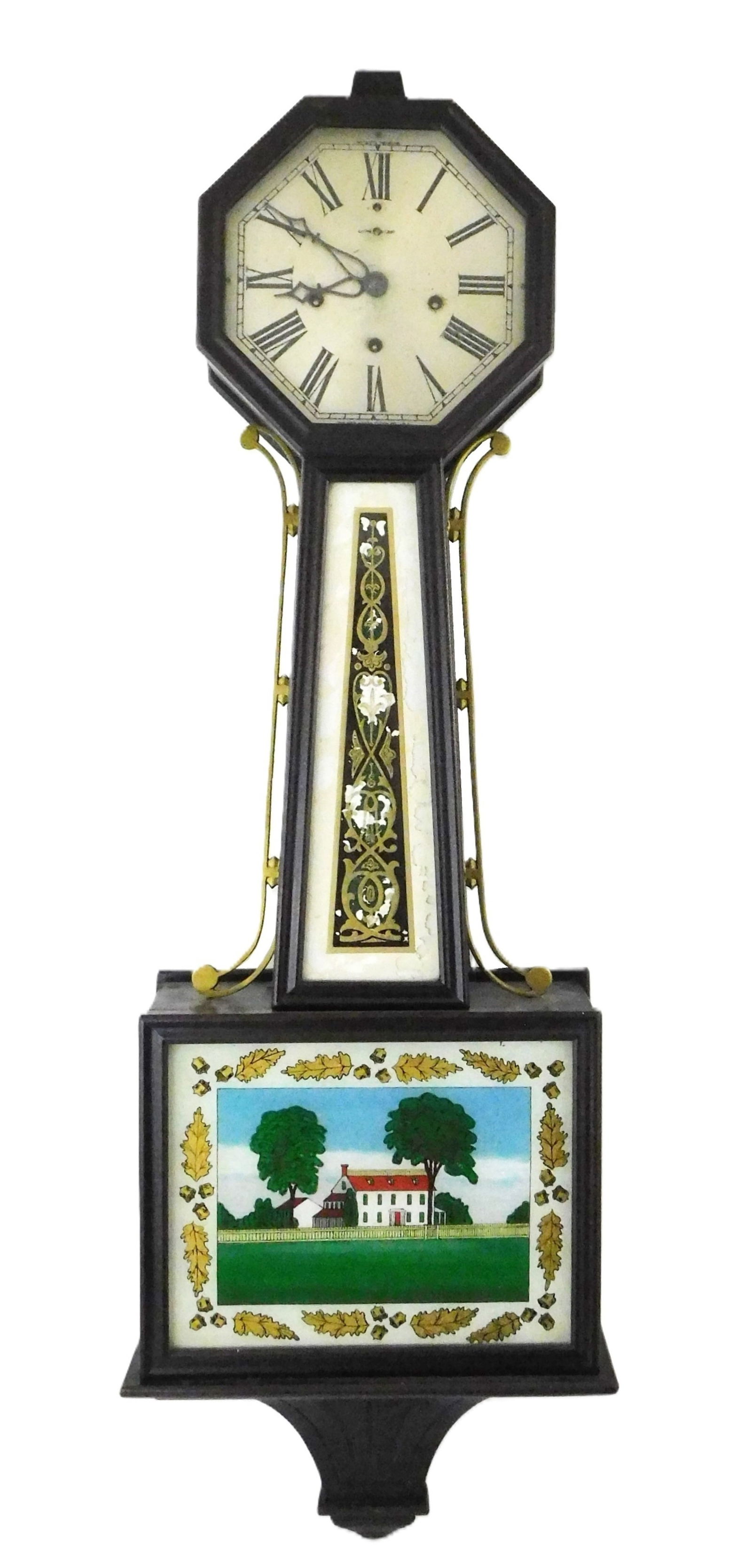 CLOCK: NEW HAVEN CHIME BANJO CLOCK,