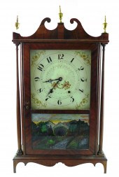 CLOCK: PILLAR AND SCROLL SHELF