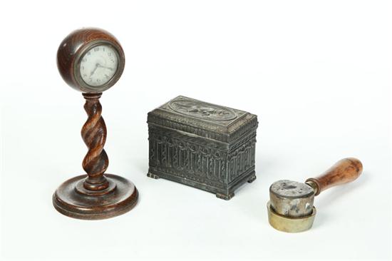 CLOCK  PRESS AND HUMIDOR.  American