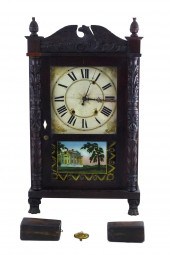 CLOCK: RILEY WHITING CARVED HA