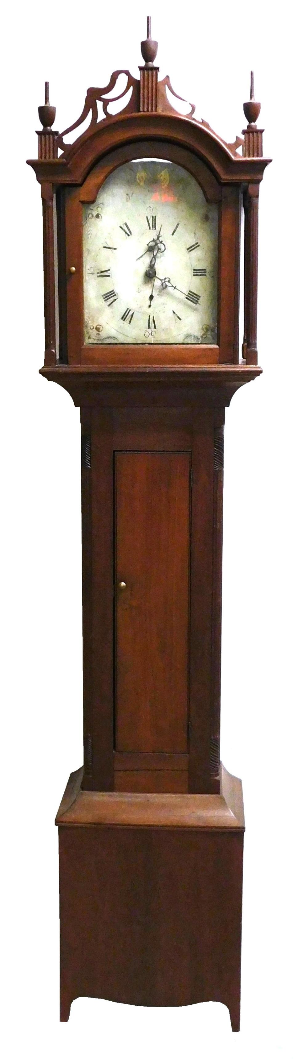 CLOCK: TALL CASE CLOCK, CIRCA