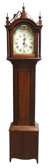 CLOCK: TALL CASE CLOCK, CIRCA