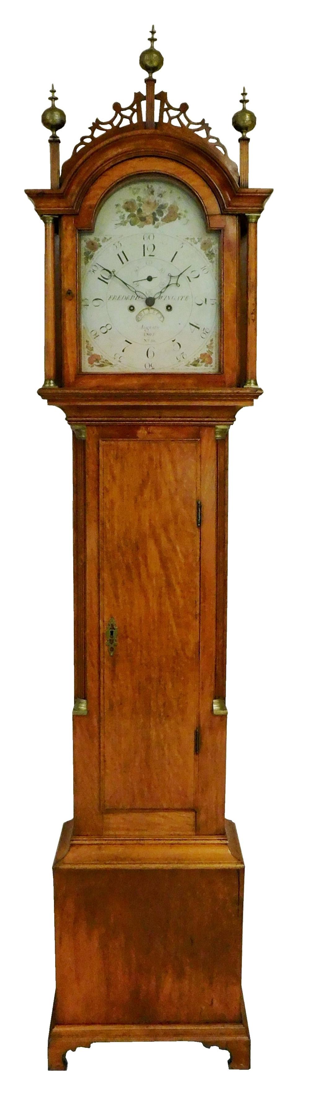 +CLOCK: TALL CLOCK, DIAL SIGNED