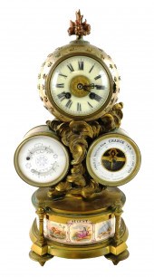 CLOCK: VICTORIAN MIXED METAL T