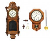 CLOCKS: TWO WALL CLOCKS, THE F
