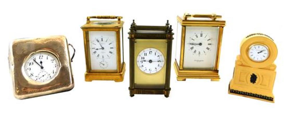 CLOCKS: WEDGWOOD, ETC., FIVE