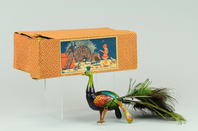 CLOCKWORK PEACOCK TOY Germany FMC