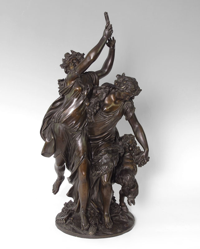 CLODION (): Bronze grouping 23'' h.